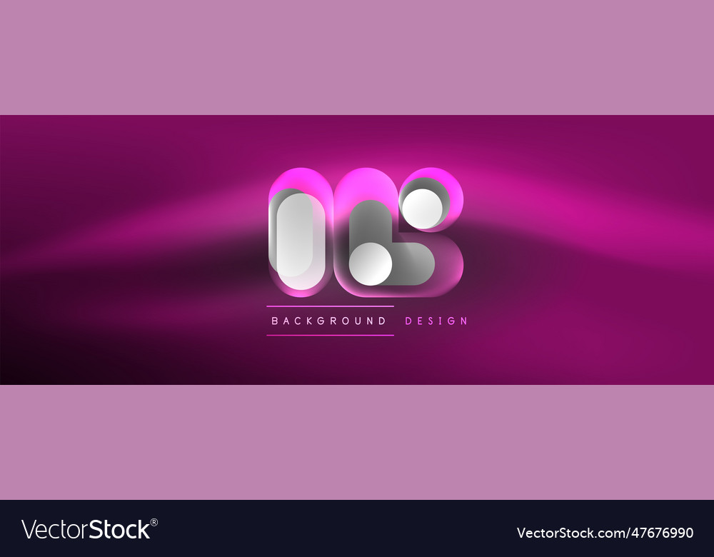 Glowing round shapes abstract background template Vector Image Glowing round shapes abstract background template