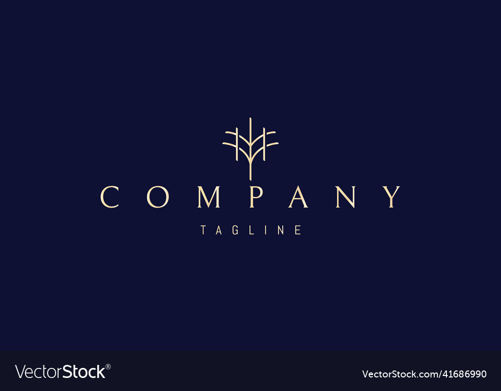 Golden logo on which an abstract image Royalty Free Vector