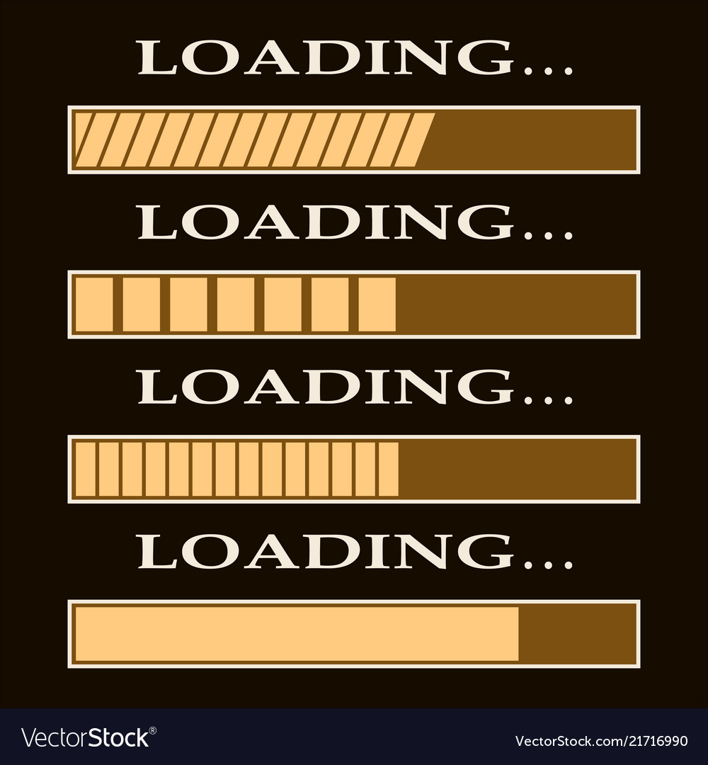 Loading bar indicators vector image Loading bar indicators