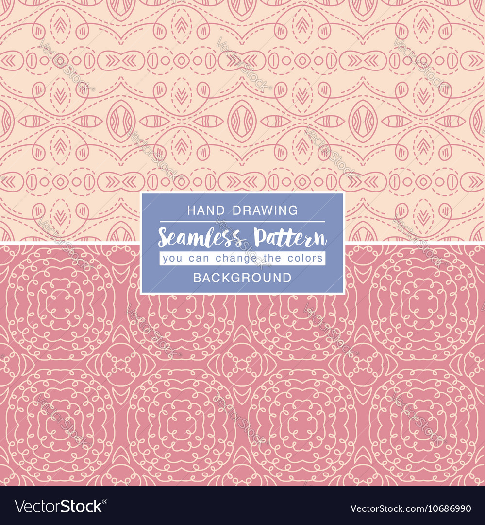 Pink backgrounds with seamless patterns