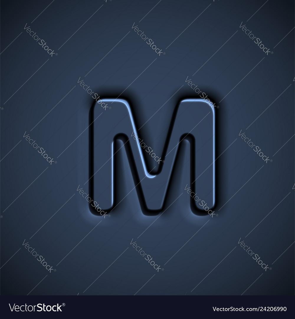 Pressed font character Vector Image Pressed font character