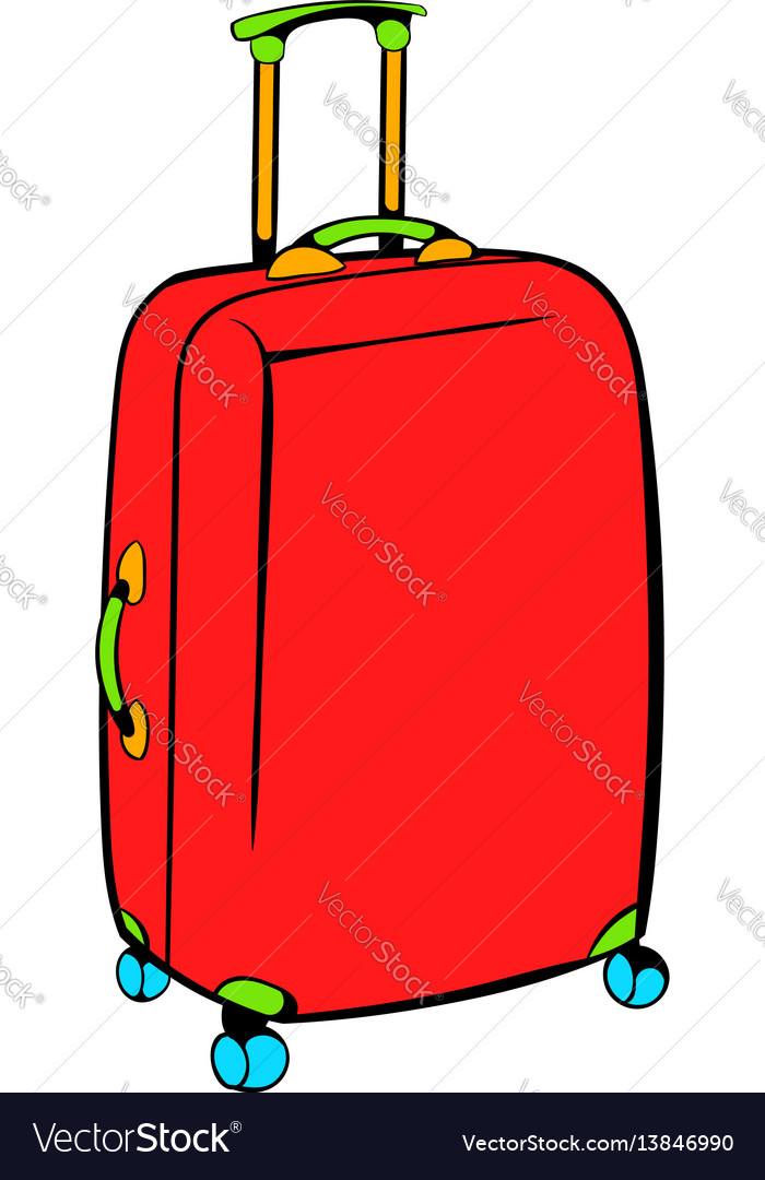 red carry on luggage with wheels