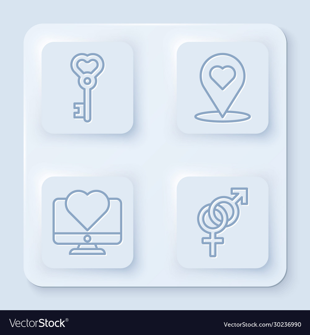 Set line key in heart shape map pointer
