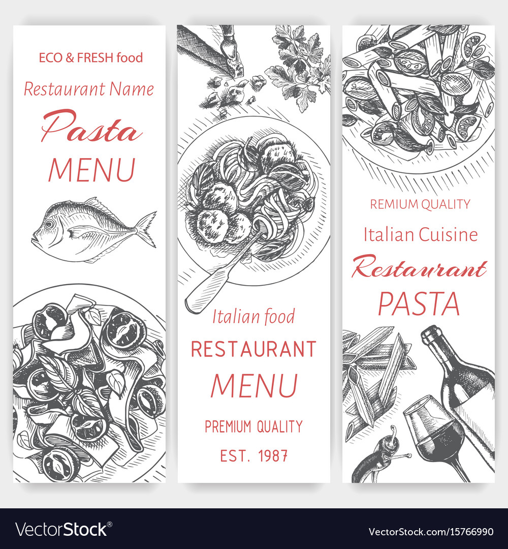 Sketch - pasta card menu