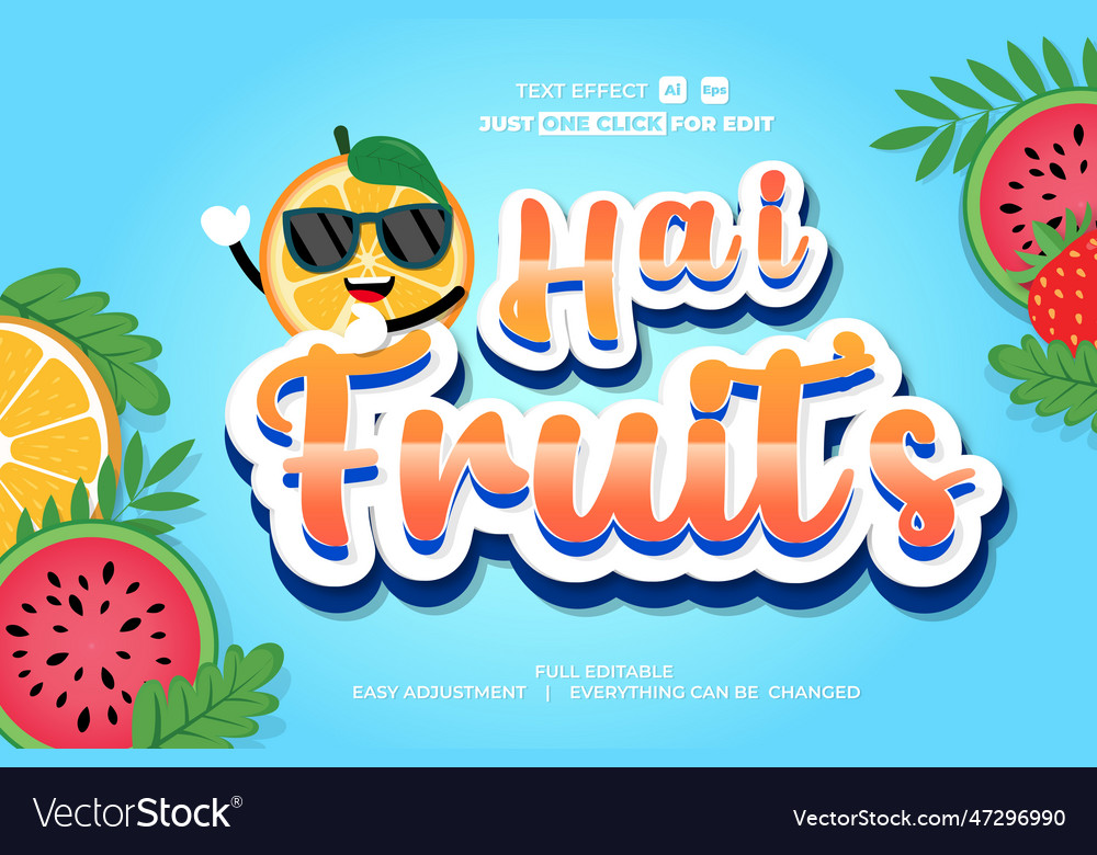 Summer event text effect editable vector image Summer event text effect editable