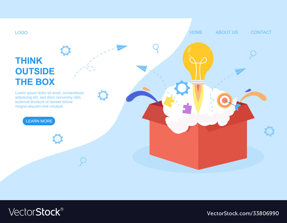 Think outside box web page template