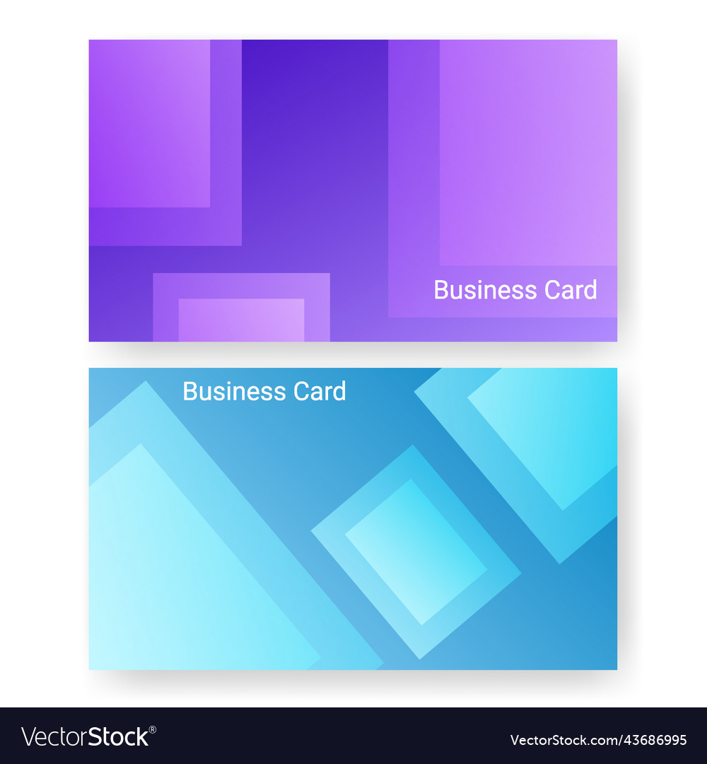 Business card name template set square pattern