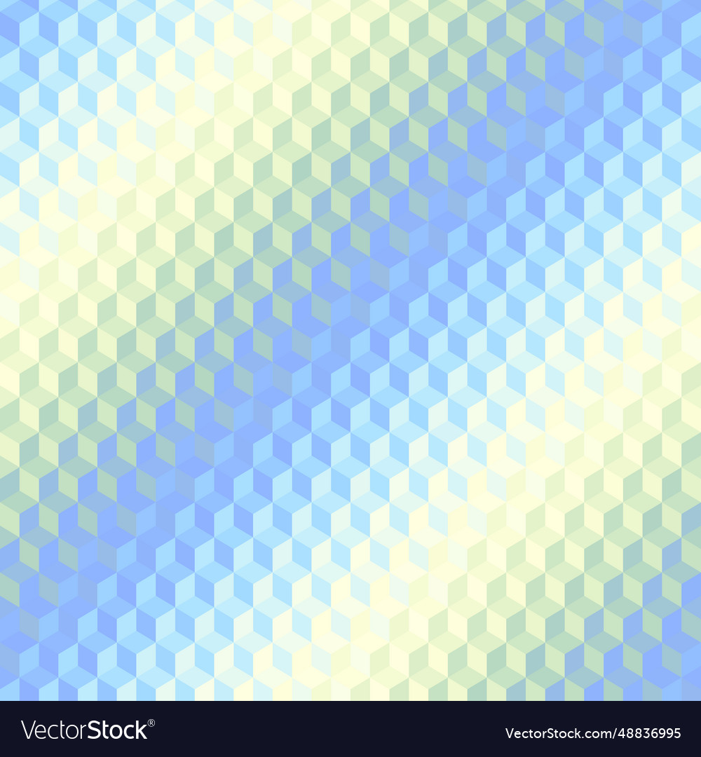 Geometric seamless pattern of a cubes in low poly vector image Geometric seamless pattern of a cubes in low poly