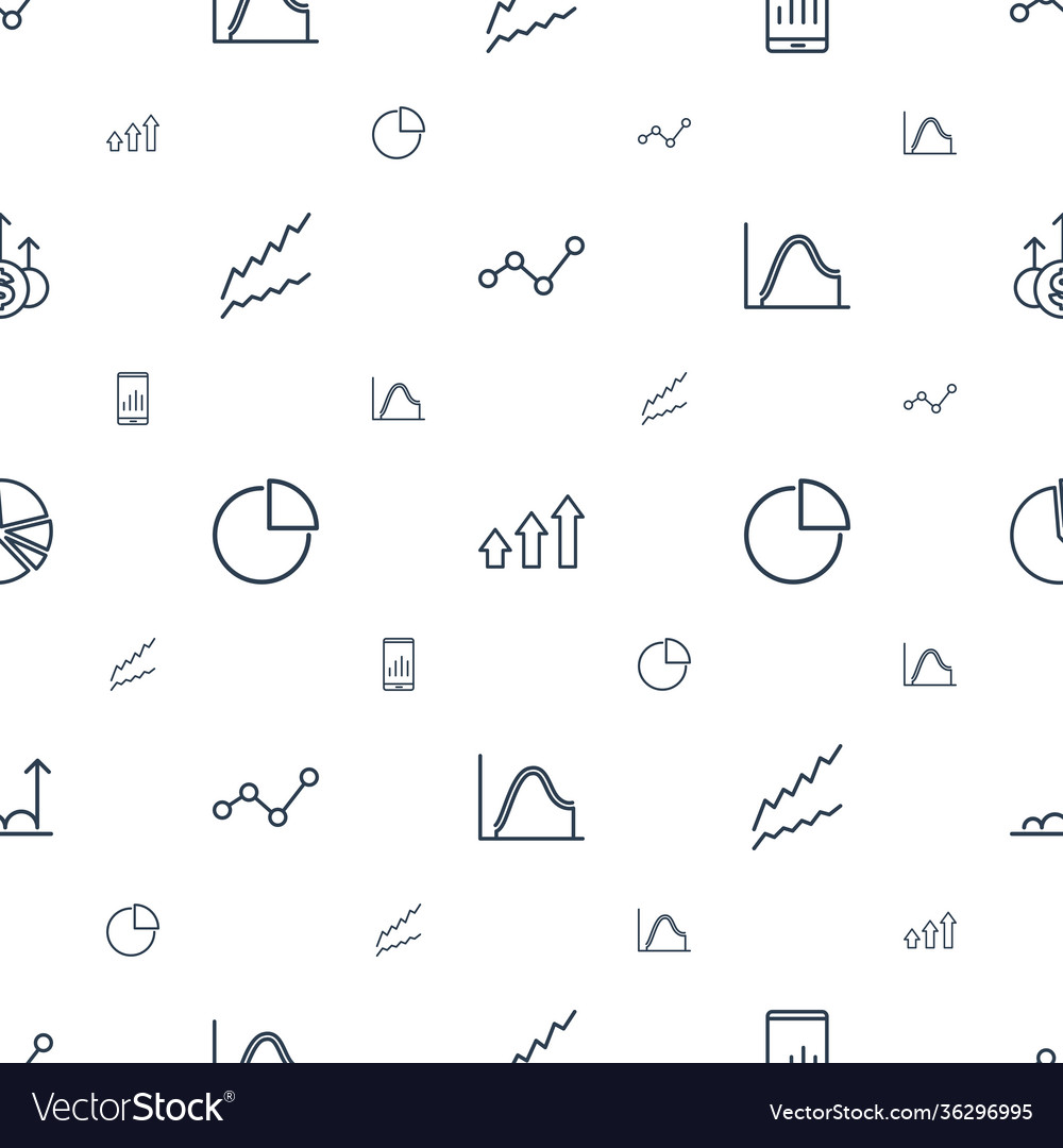 Graph icons pattern seamless white background