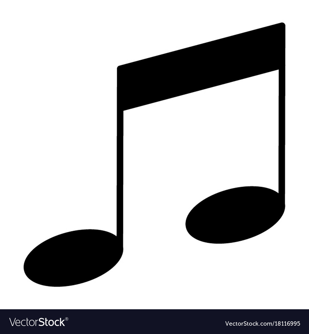 Music note icon pictograph Royalty Free Vector Image