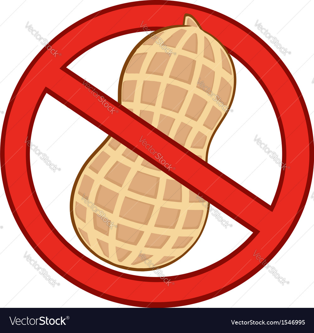 No Peanuts Royalty Free Vector Image VectorStock