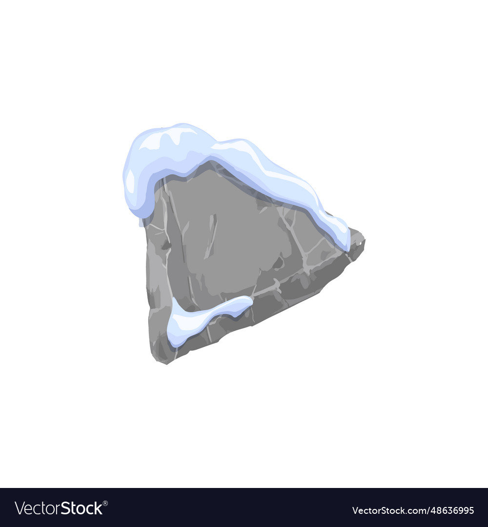 Stone board with snowdrift triangle shape