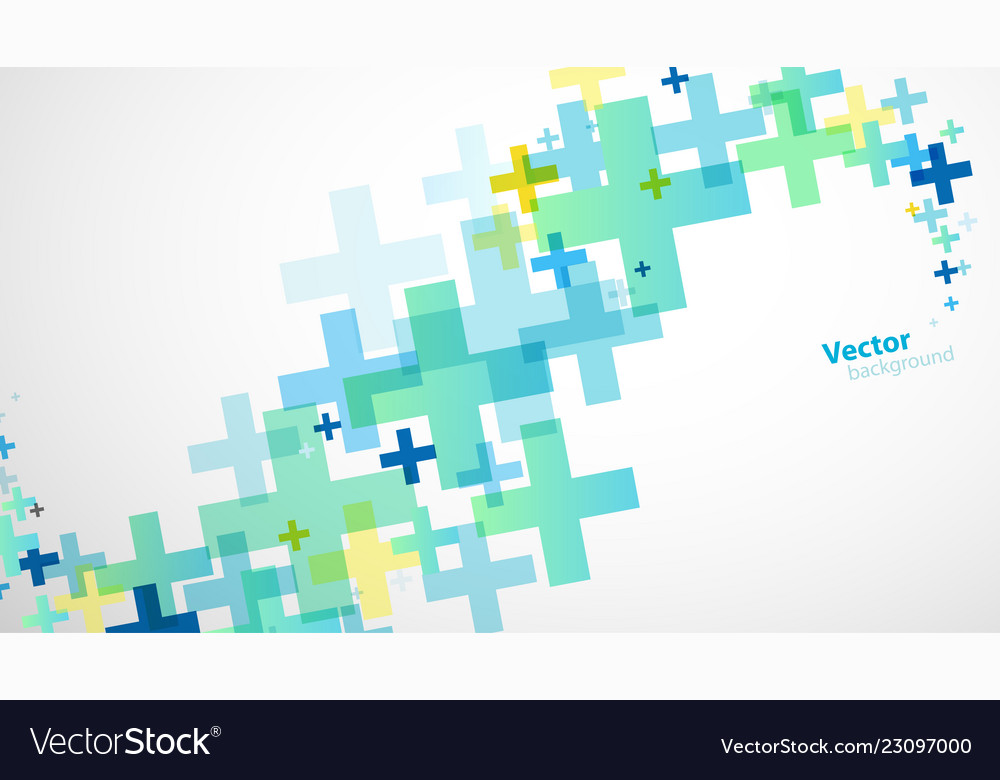 Abstract background created with plus sign vector image Abstract background created with plus sign
