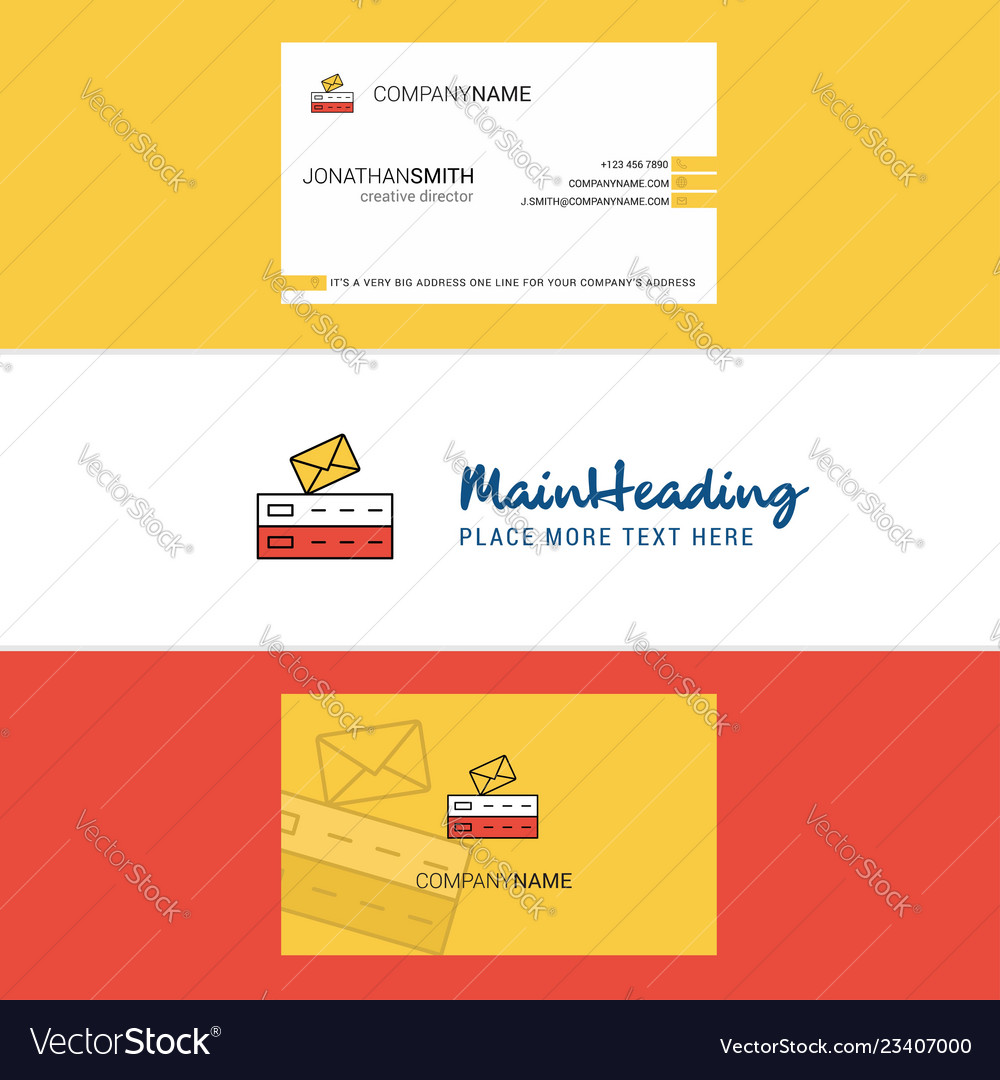 Beautiful email logo and business card vertical