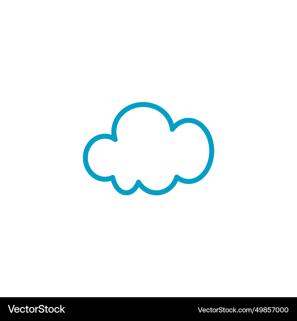 Cloud icon logo Royalty Free Vector Image - VectorStock