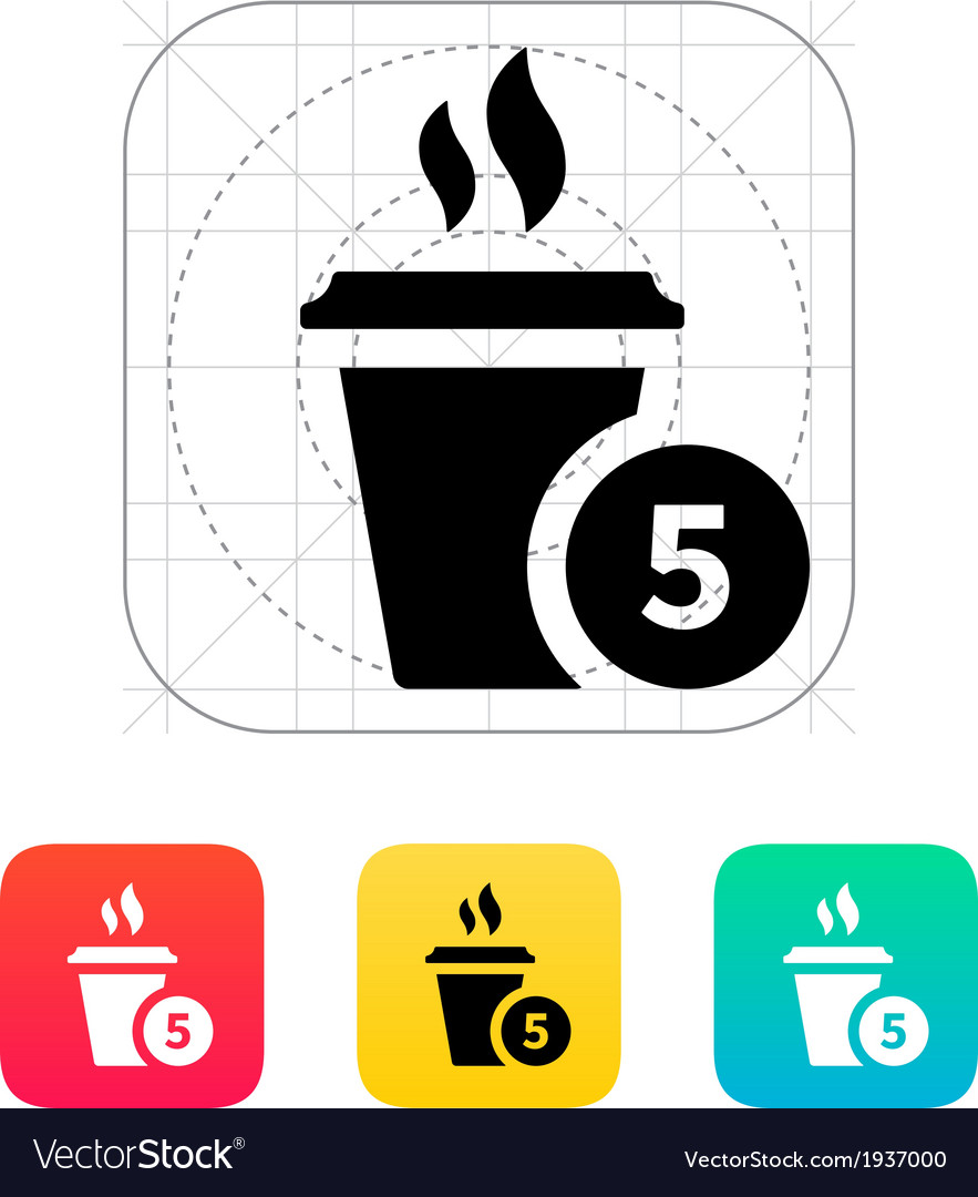 Coffee with number icon