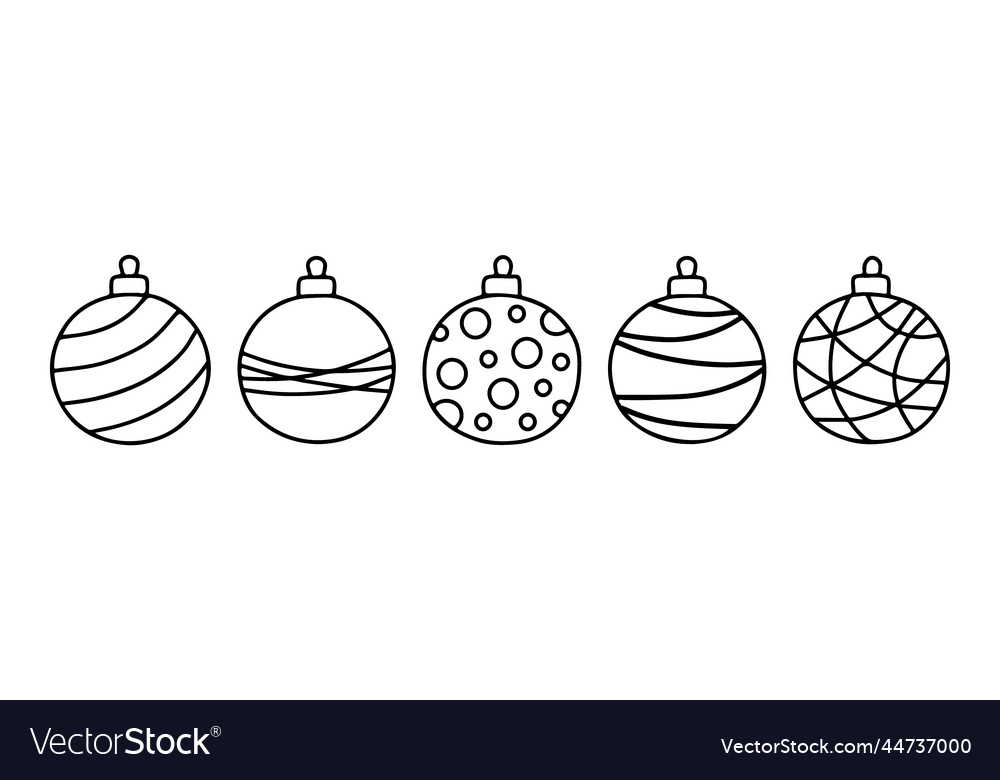 Different circle christmas ball with ornament