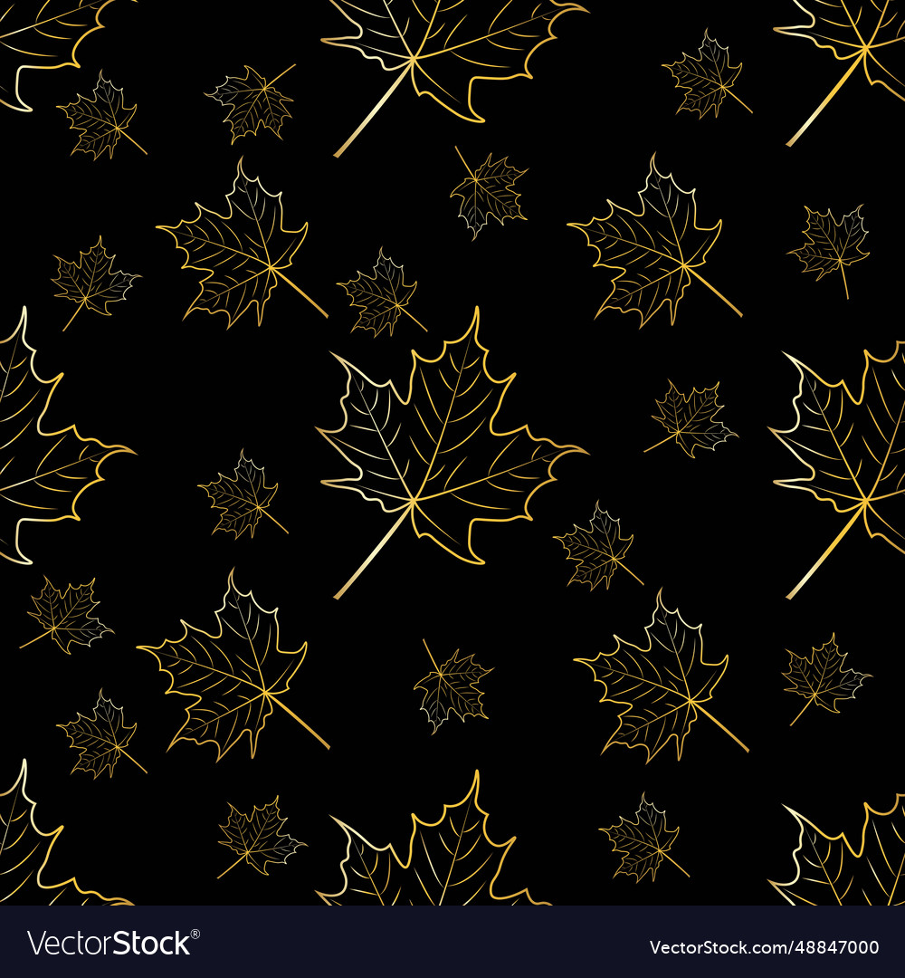 Fall leaf seamless pattern autumn foliage vector image Fall leaf seamless pattern autumn foliage