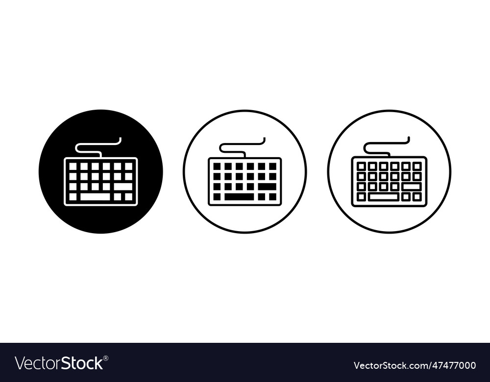 Keyboard Icon Set Keyboard Symbol Royalty Free Vector Image