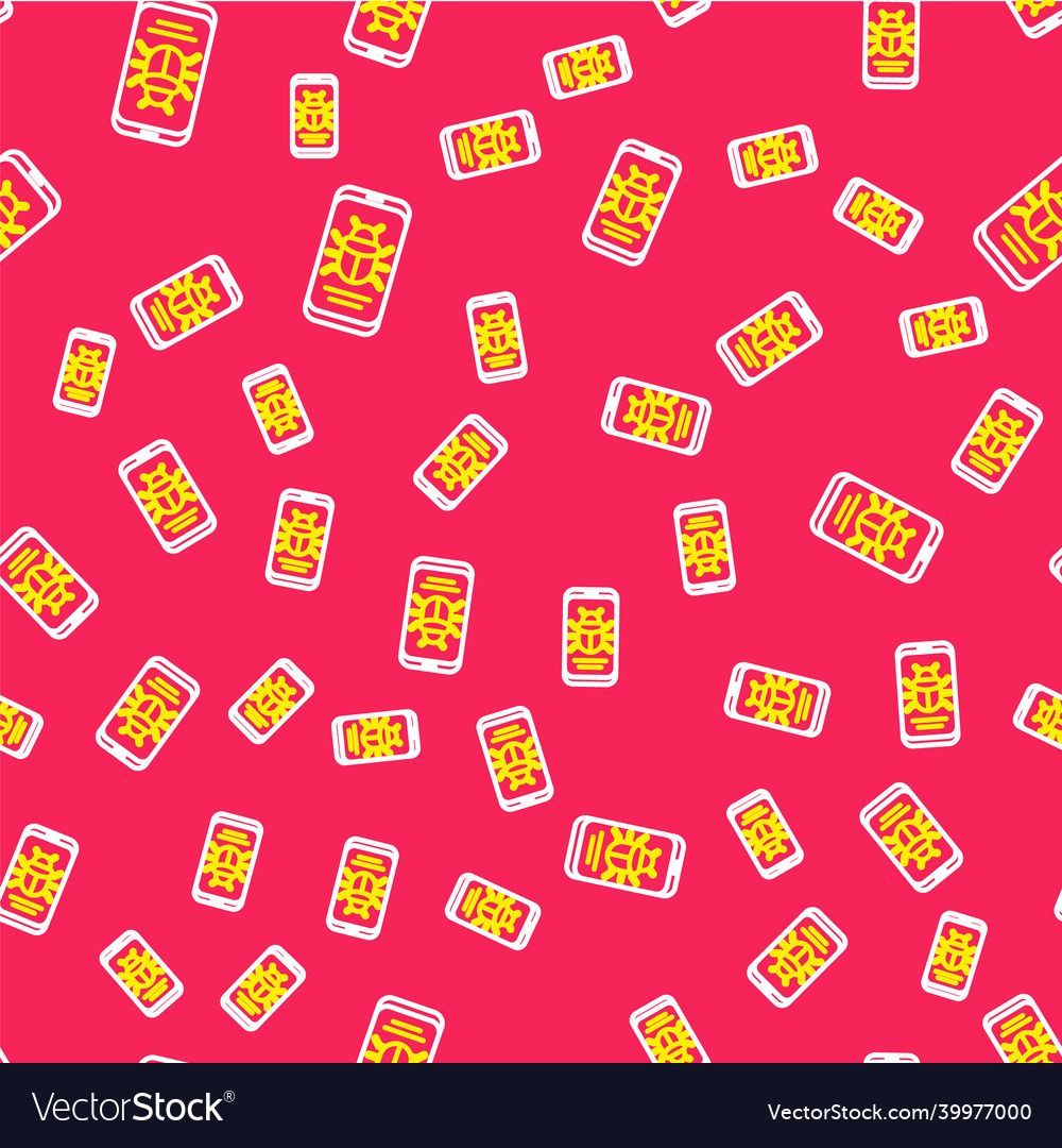 Line system bug on mobile icon isolated seamless