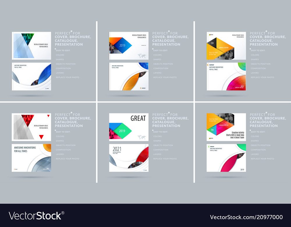 Material design style presentation template Vector Image Material design style presentation template