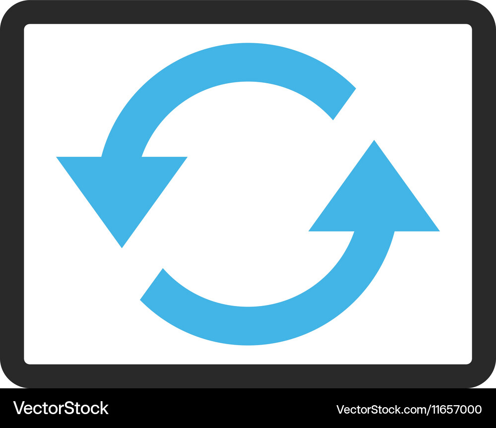 Refresh arrows framed icon Royalty Free Vector Image