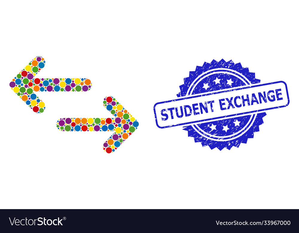 Gummi Studentenaustausch Siegel und mehrfarbig