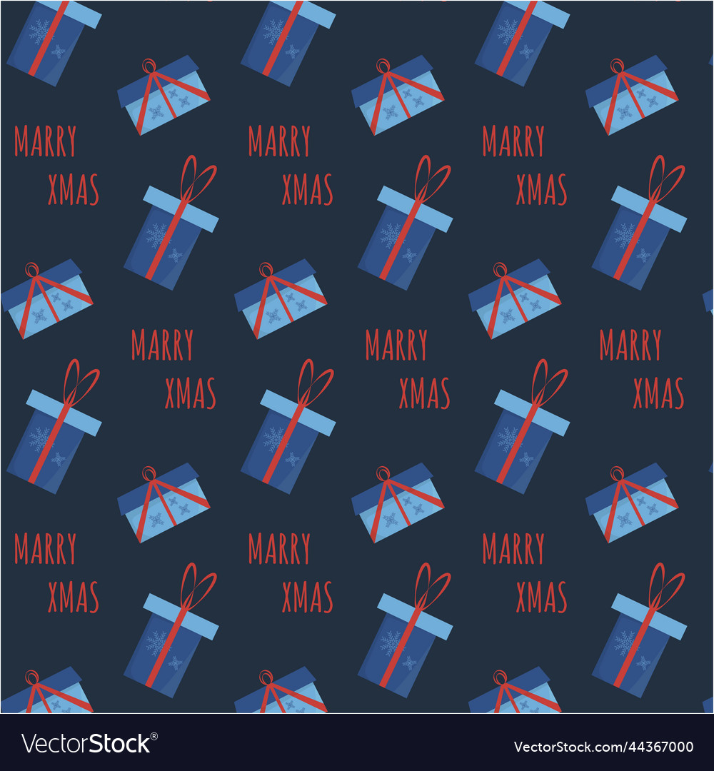 Seamless pattern with small and large gifts Vector Image Seamless pattern with small and large gifts