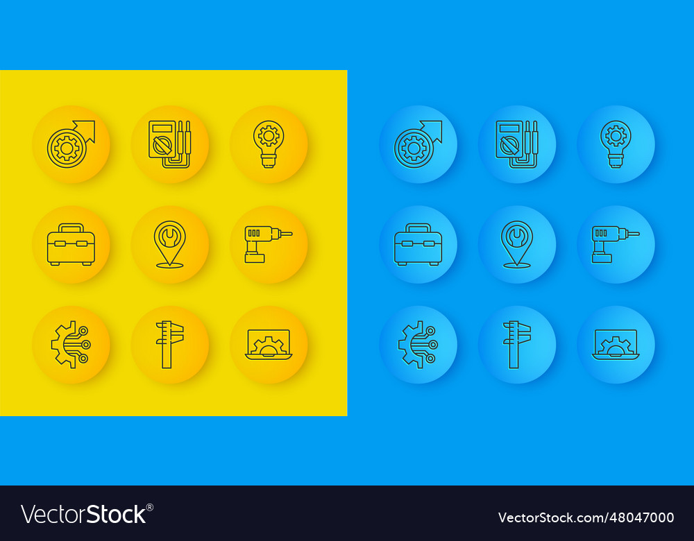 Set line algorithm toolbox location with wrench vector image Set line algorithm toolbox location with wrench