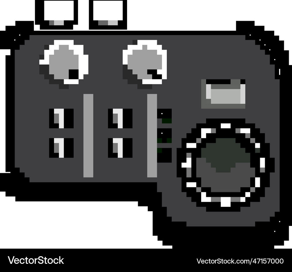 Technology audio interface game pixel art Vector Image