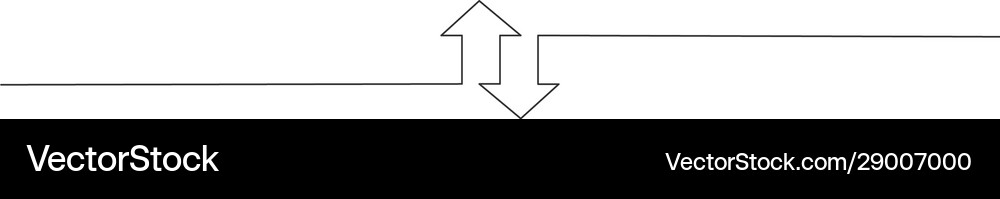 Two linear arrows up down icon arrows linear Vector Image