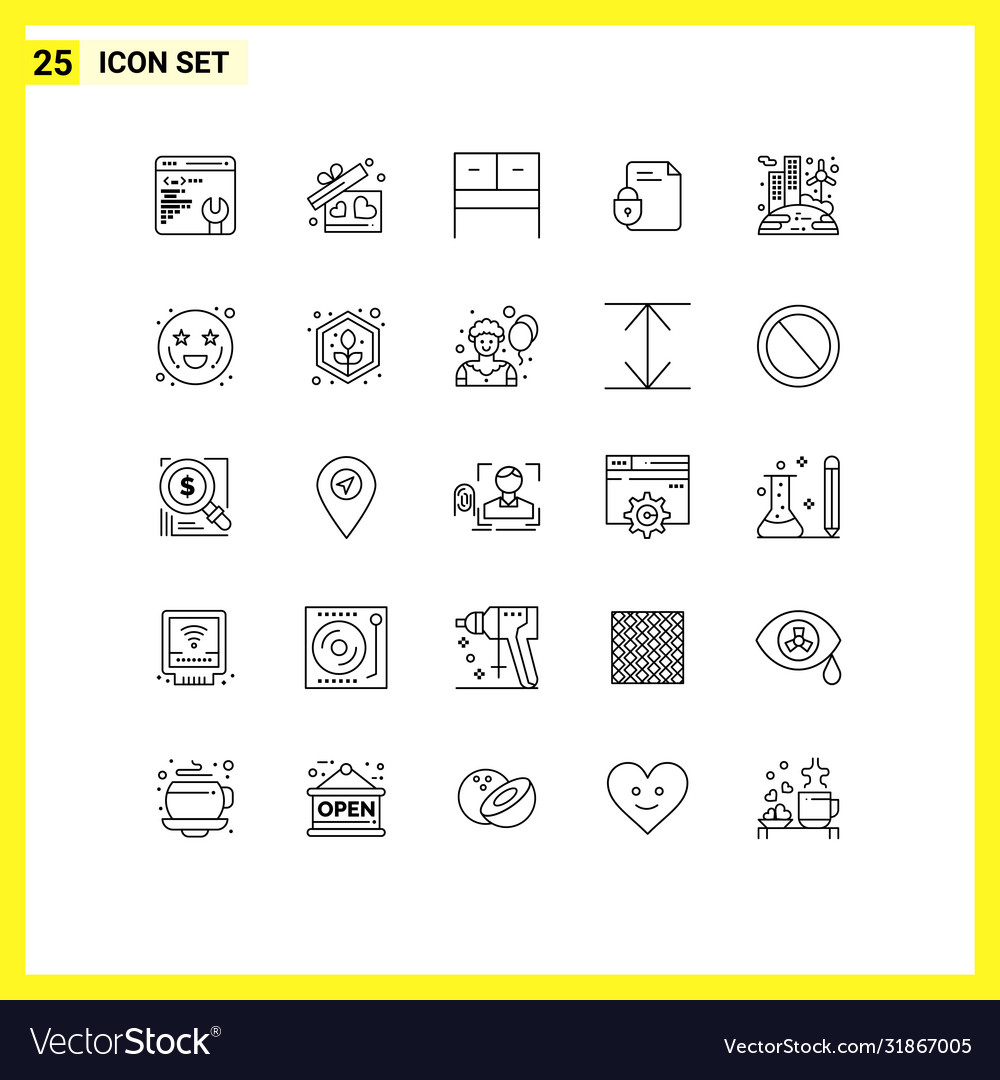 25 universal lines set for web and mobile