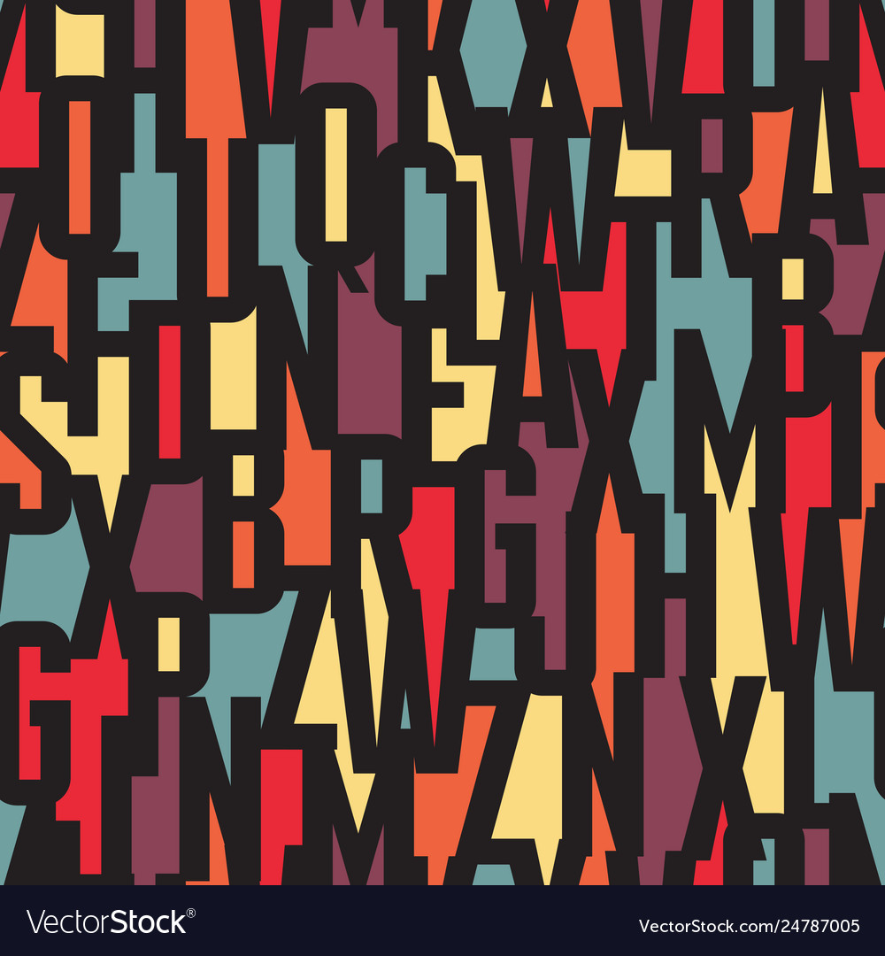 Abstract Geometric Font Pattern