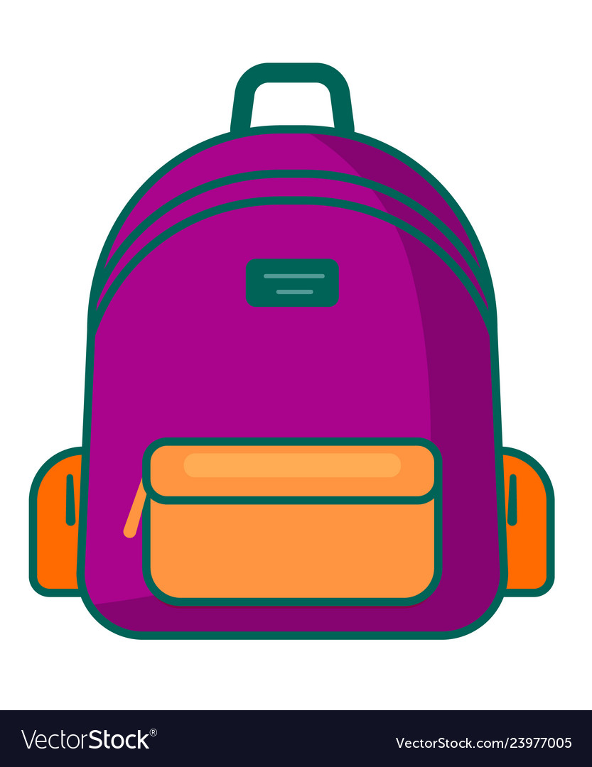 Backpack icon - school symbol travel Royalty Free Vector