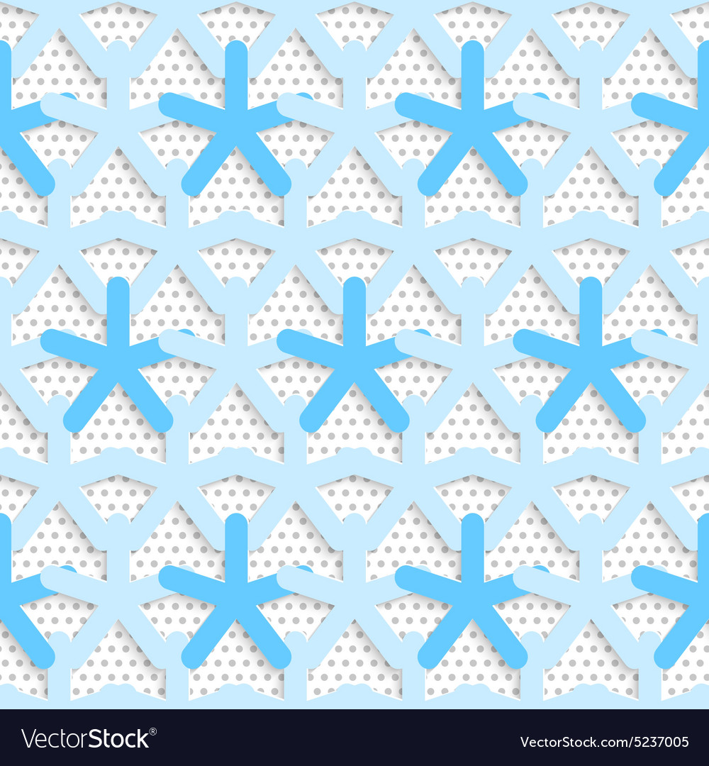 Blue 3d net on textured white and gray pattern