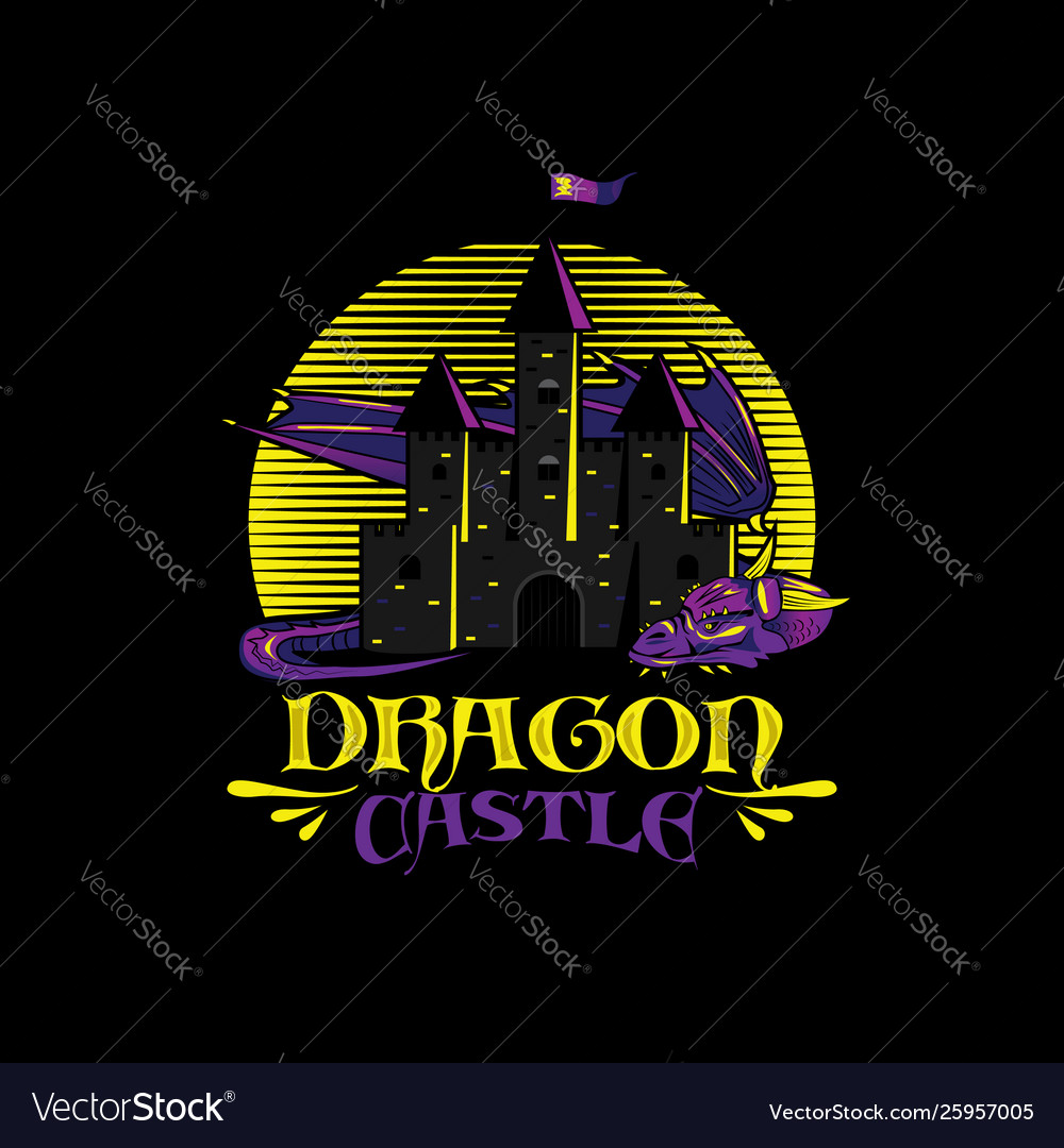 Dragon castle logo design