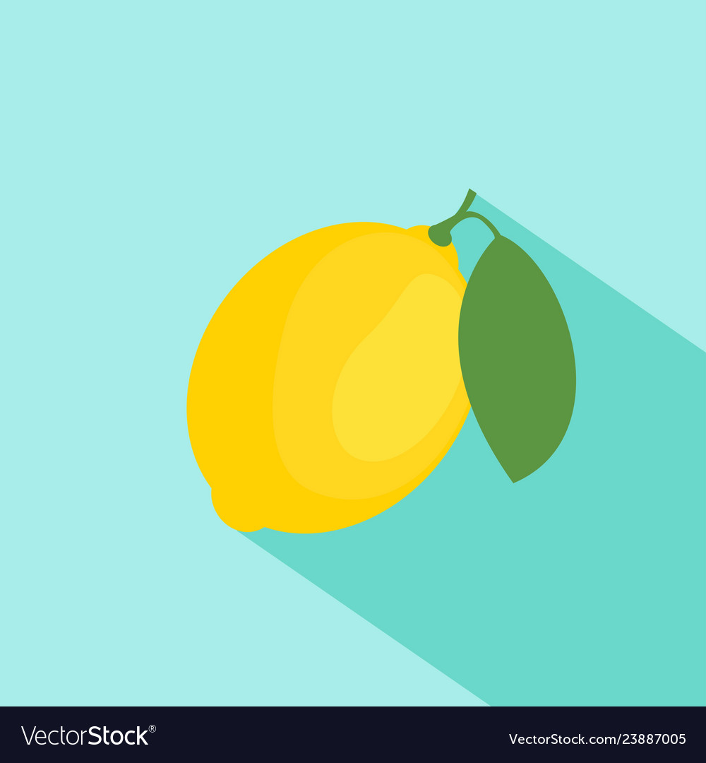 Lemon flat design with long shadow