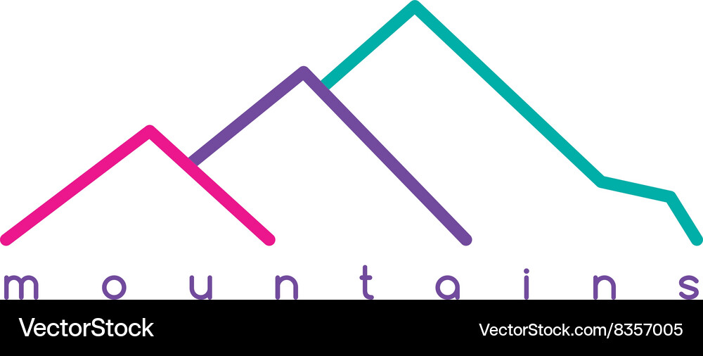 Mountain range theme Royalty Free Vector Image
