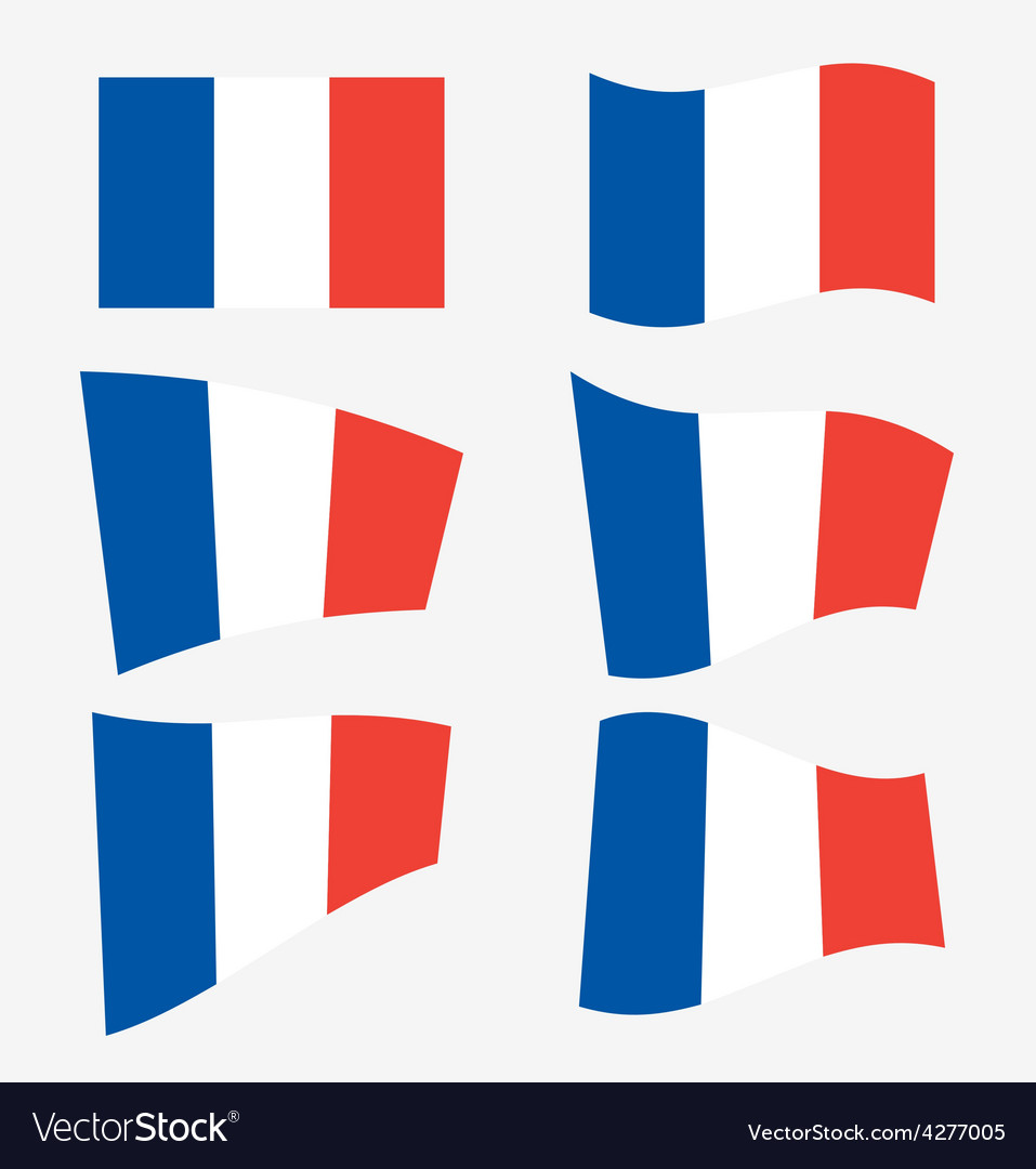 Set Of French Flags Royalty Free Vector Image Vectorstock