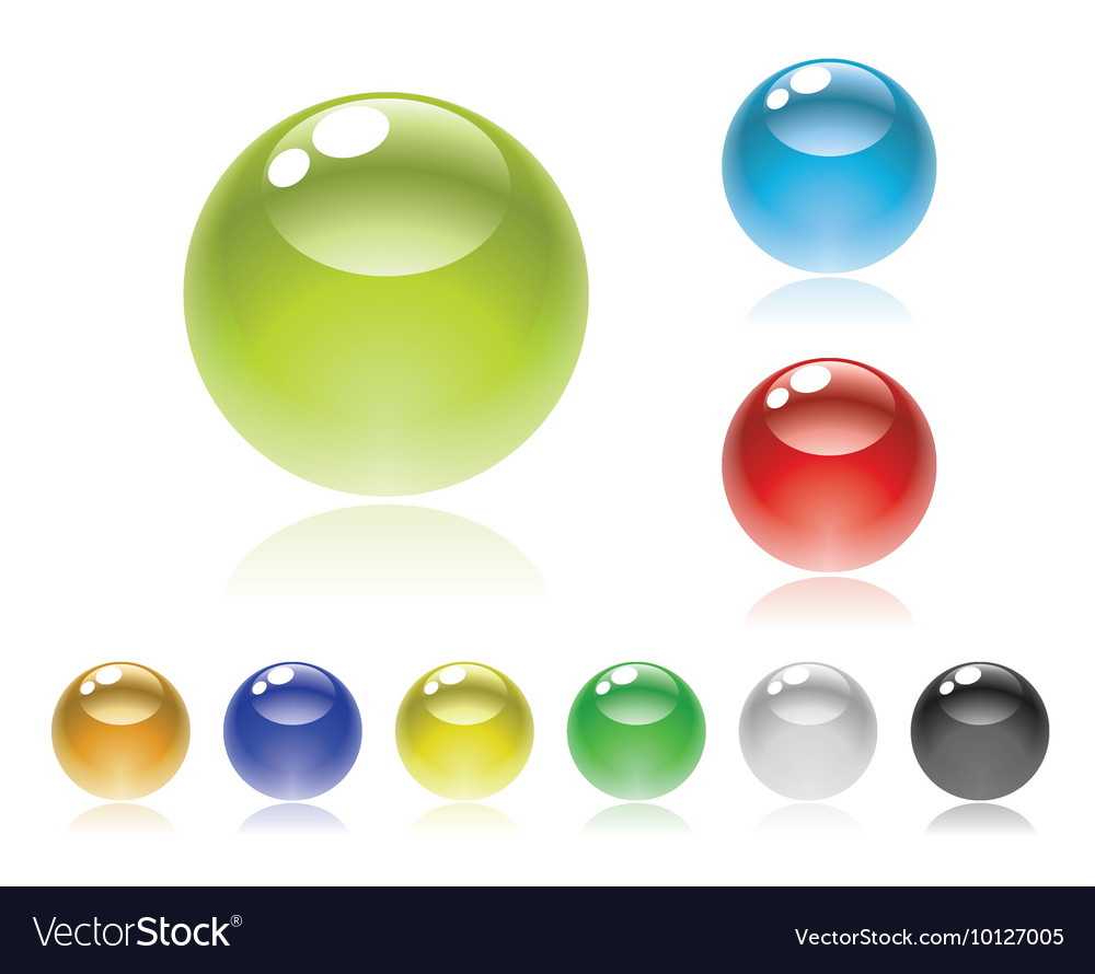 Set of glossy buttons
