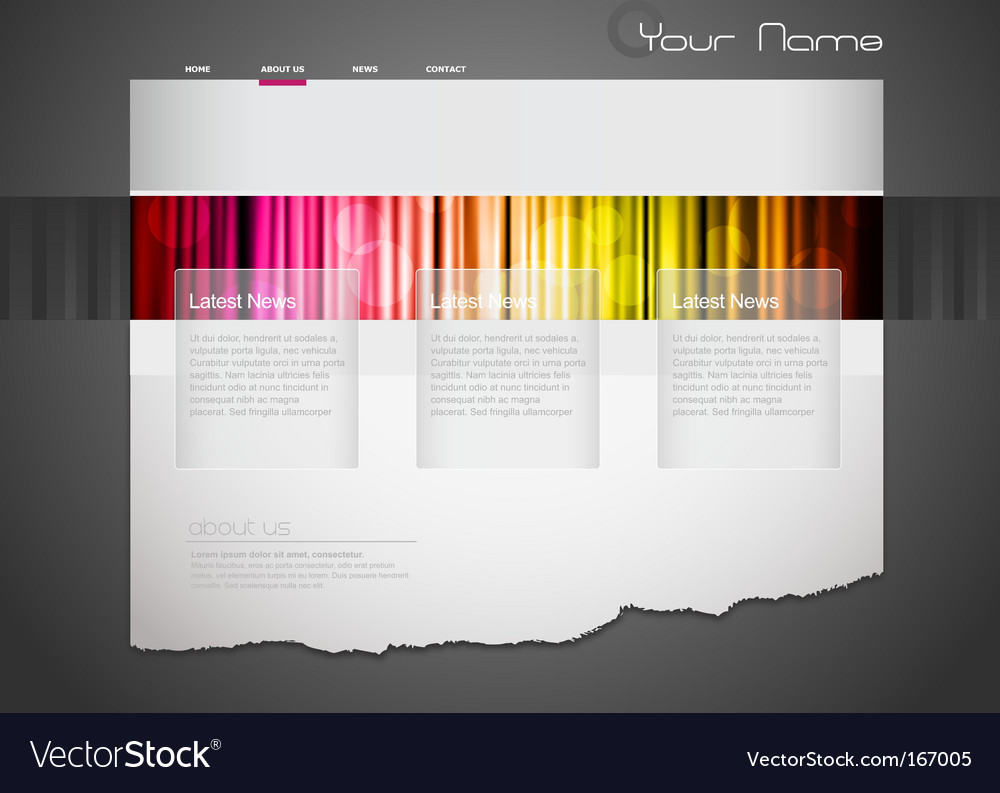 Website template with stripes