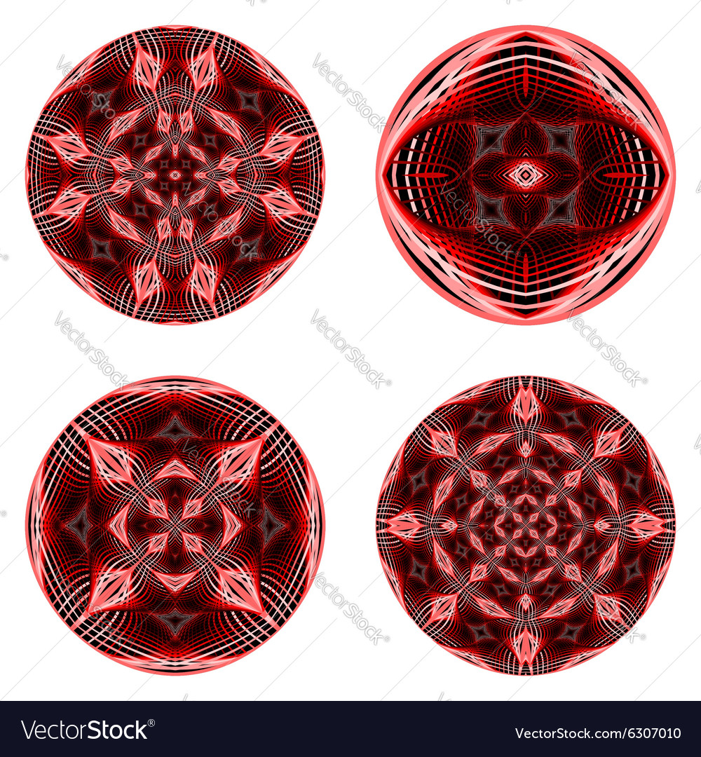 A set of design circle elements