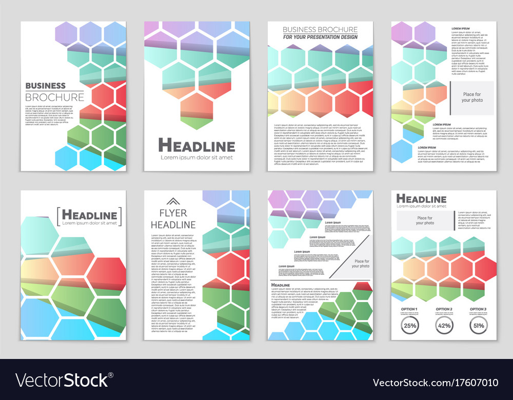 Abstract layout background set for art