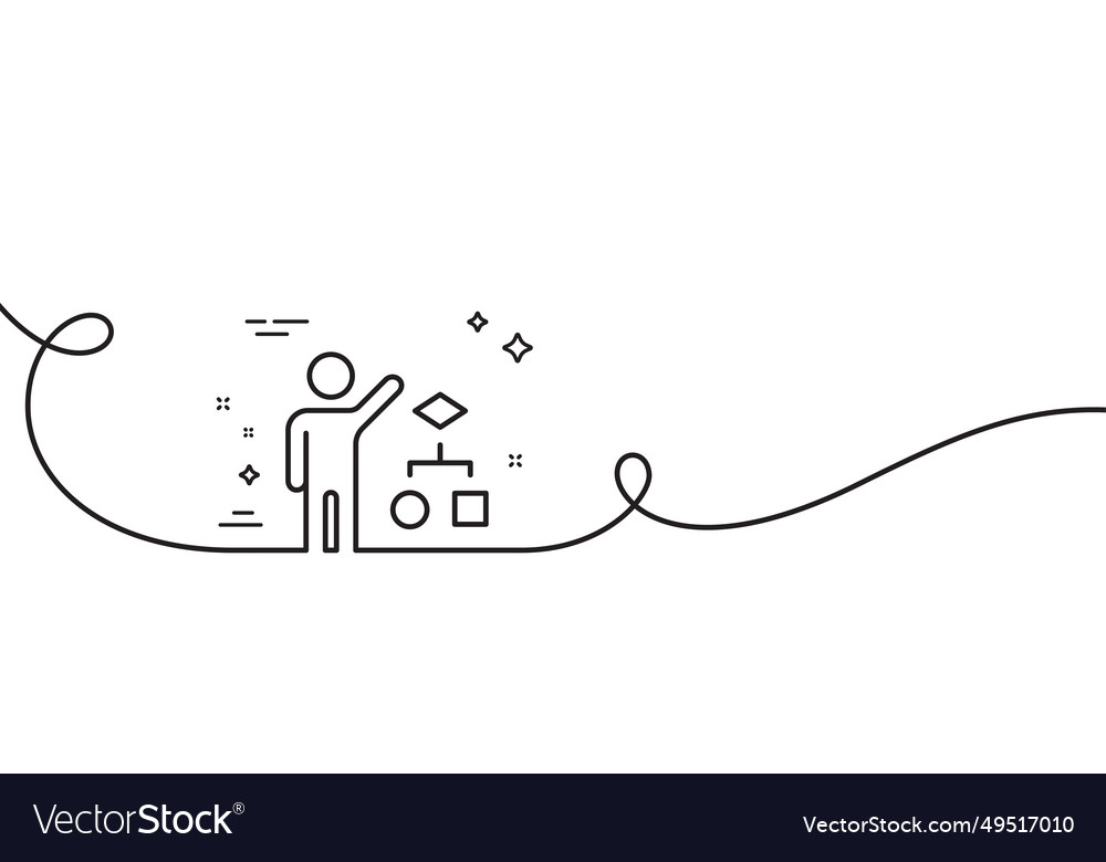 Algorithm line icon business management sign Vector Image Algorithm line icon business management sign