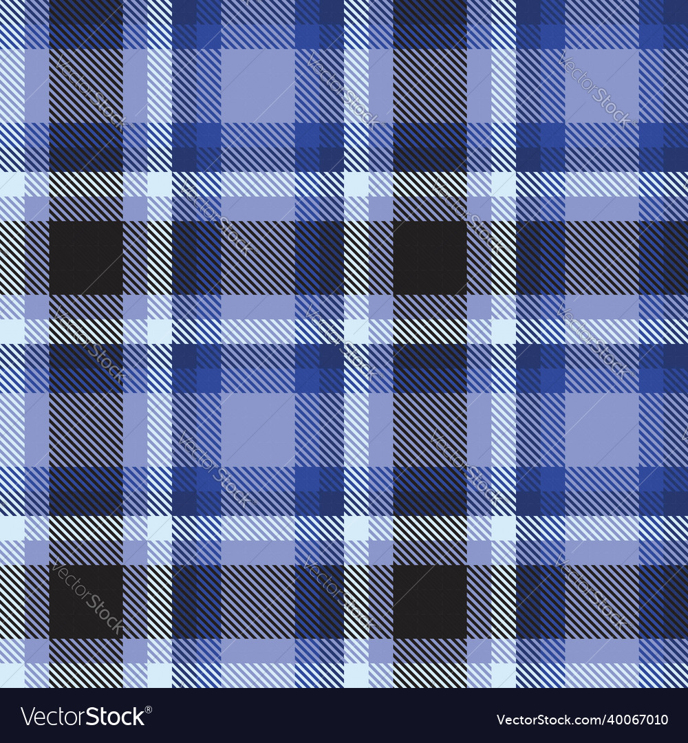 Blue ombre plaid textured seamless pattern Vector Image