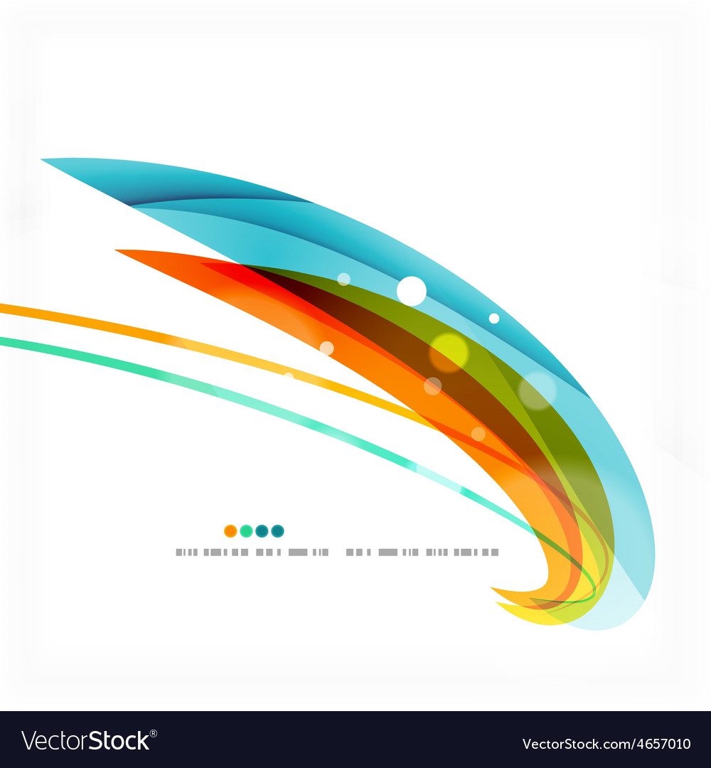 Blue orange red swirl wave lines light design Vector Image