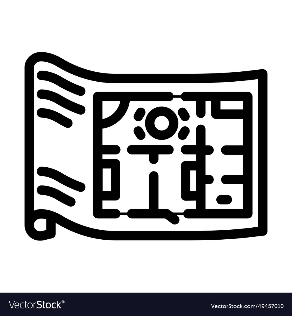Blueprint creation architectural drafter line icon