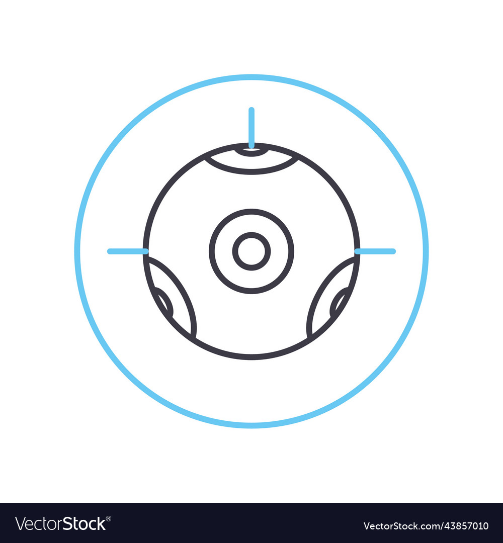 Camers 360 degrees line icon outline symbol