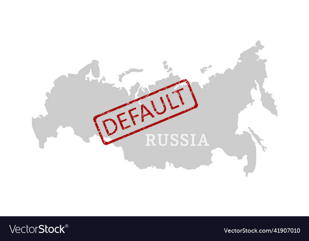 Contour conditional map of russia and a stamp Vector Image Contour conditional map of russia and a stamp