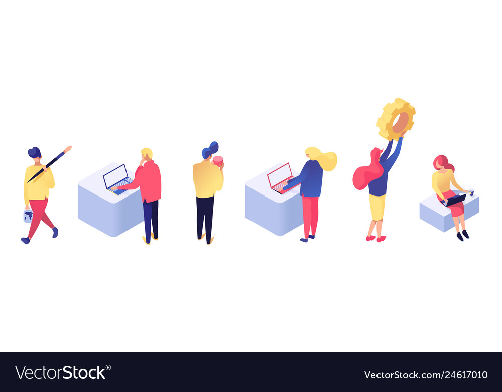 Data Interaction Isometric Set